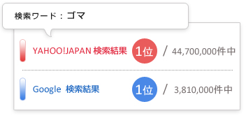 SEO実績 ゴマ SEO実績 ゴマ